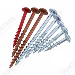 100pcs 25-63mm SQ2 Pocket Hole Screw Coarse Thread Woodworking Self Tapping Screw Oblique Hole Screw Square Driver