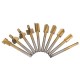 10Pcs 3mm Titanium Coated HSS Router Bit Set 3mm Shank Burr Rotary File Wood Milling Cutter Tool