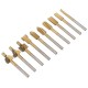 10Pcs 3mm Titanium Coated HSS Router Bit Set 3mm Shank Burr Rotary File Wood Milling Cutter Tool