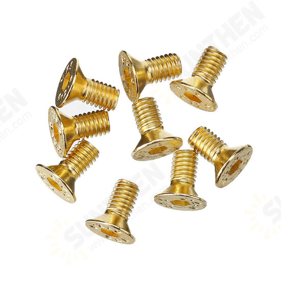 10Pcs/Set Wood Carbide Insert Cutters Screws DIY Wood Turning Tool Woodworking Lathe Tools