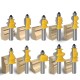 10pcs 12mm Shank Architectural Molding Handrail Router Bits Set Casing Base CNC Line Woodworking Cutters Face Mill
