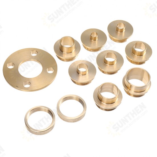 11Pcs Pure Copper Premium Router Guide Bush Set 10-30mm Router Bushing Guide Woodworking Tool