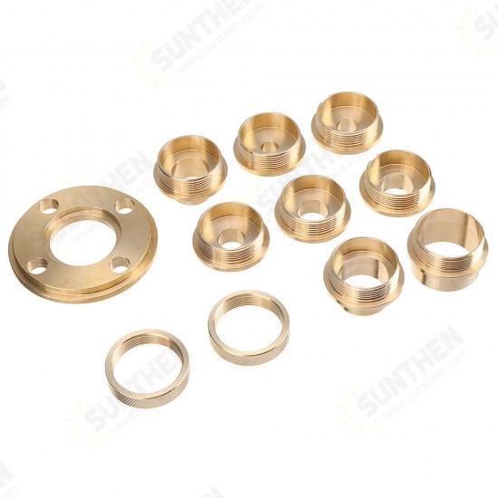 11Pcs Pure Copper Premium Router Guide Bush Set 10-30mm Router Bushing Guide Woodworking Tool 11Pcs Pure Copper Premium Router Guide Bush Set 10-30mm Router Bushing Guide Woodworking Tool