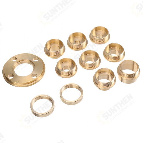 11Pcs Pure Copper Premium Router Guide Bush Set 10-30mm Router Bushing Guide Woodworking Tool