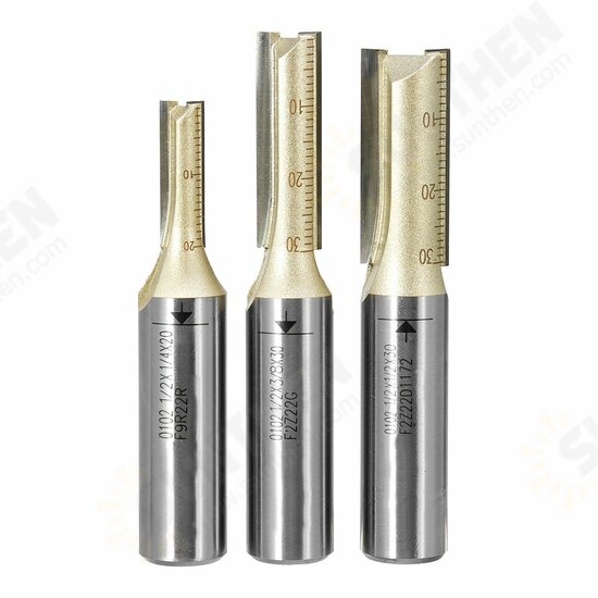 1/2 Inch Straight Shank Double Flute Router Bit 1/2*1/4 1/2*3/8 1/2*1/2 Slot Cutter