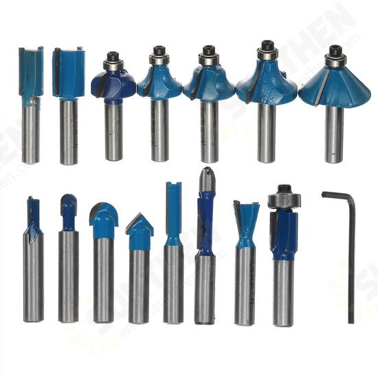 12/15pcs 8mm Shank Router Bit Milling Cutter Set Woodworking Cutter 12/15pcs 8mm Shank Router Bit Milling Cutter Set Woodworking Cutter