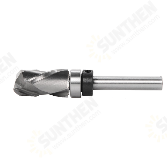 12.7*25.4*67MM Carbide Lower Bearing Spiral Trimming CNC Router Bit End Mill 1/4inch 6.35mm Shank for Woodworking 12.7*25.4*67MM Carbide Lower Bearing Spiral Trimming CNC Router Bit End Mill 1/4inch 6.35mm Shank for Woodworking
