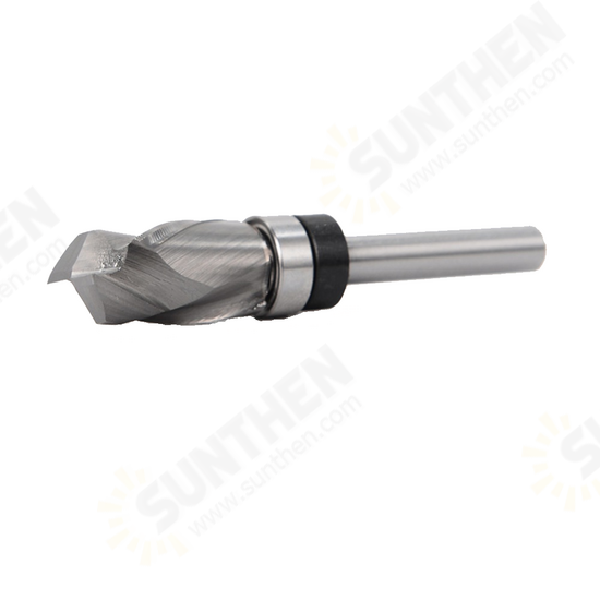 12.7*25.4*67MM Carbide Lower Bearing Spiral Trimming CNC Router Bit End Mill 1/4inch 6.35mm Shank for Woodworking 12.7*25.4*67MM Carbide Lower Bearing Spiral Trimming CNC Router Bit End Mill 1/4inch 6.35mm Shank for Woodworking