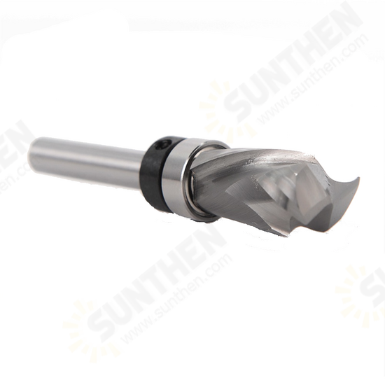 12.7*25.4*67MM Carbide Lower Bearing Spiral Trimming CNC Router Bit End Mill 1/4inch 6.35mm Shank for Woodworking 12.7*25.4*67MM Carbide Lower Bearing Spiral Trimming CNC Router Bit End Mill 1/4inch 6.35mm Shank for Woodworking