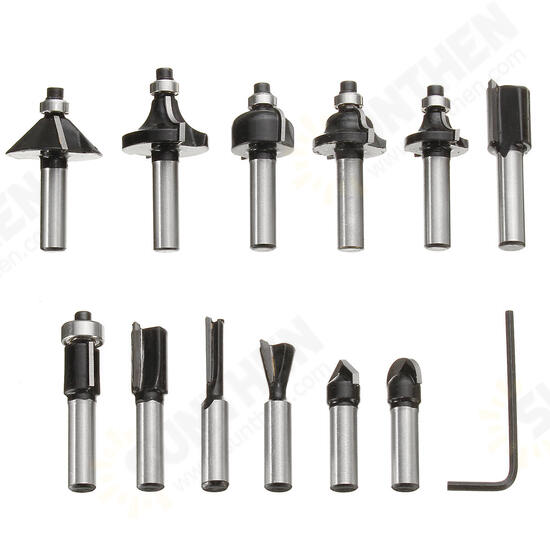 12pcs Wood Working Router Bit Cutter Tungsten Carbide Rotary Tool Set 12pcs Wood Working Router Bit Cutter Tungsten Carbide Rotary Tool Set