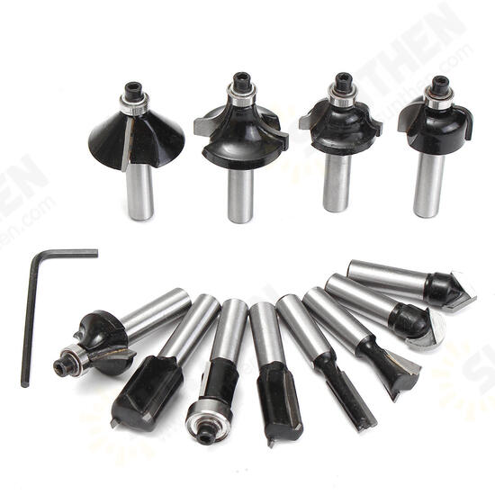 12pcs Wood Working Router Bit Cutter Tungsten Carbide Rotary Tool Set 12pcs Wood Working Router Bit Cutter Tungsten Carbide Rotary Tool Set