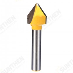 1/4 Inch Shank 60 Degree V Groove Router Bit Carbide Tipped Hardwood Cutting Cutter 1/4 Inch Shank 60 Degree V Groove Router Bit Carbide Tipped Hardwood Cutting Cutter