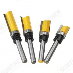 1/4 Inch Shank Mortise Template Flush Trim Pattern Router Bit Set Milling Cutter