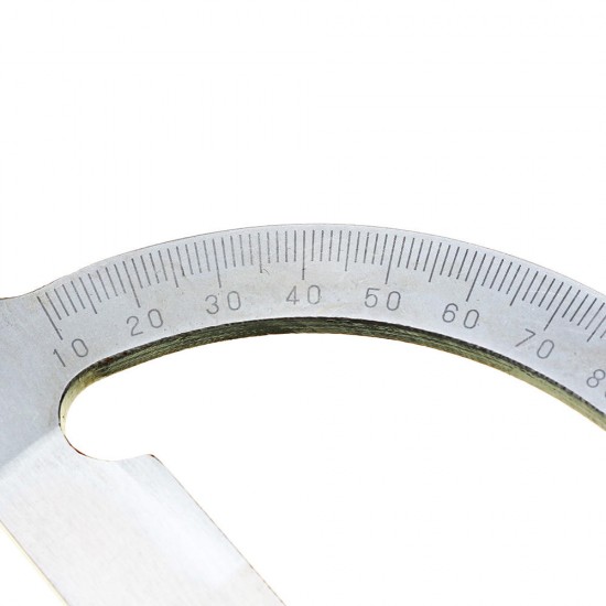 150x100mm Stainless Steel Adjustable Protractor 10-170 Degree Angle Ruler Woodworking Tool