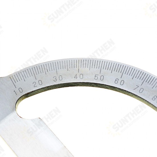 150x100mm Stainless Steel Adjustable Protractor 10-170 Degree Angle Ruler Woodworking Tool