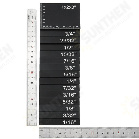 15pcs Woodworking Precision Aluminum Alloy Setup Bars Setup Blocks Height Gauge Set for Router and Table Saw Accessories 15pcs Woodworking Precision Aluminum Alloy Setup Bars Setup Blocks Height Gauge Set for Router and Table Saw Accessories
