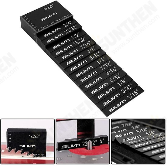15pcs Woodworking Precision Aluminum Alloy Setup Bars Setup Blocks Height Gauge Set for Router and Table Saw Accessories 15pcs Woodworking Precision Aluminum Alloy Setup Bars Setup Blocks Height Gauge Set for Router and Table Saw Accessories