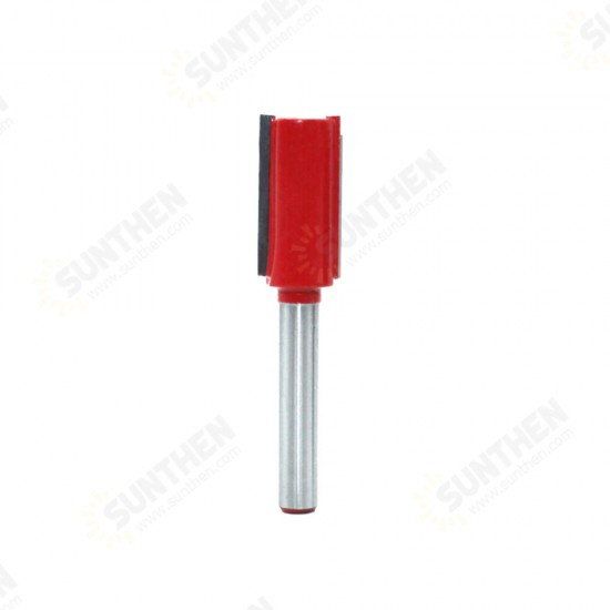 1/7/8Pcs 1/4 Inch 6.35mm Shank Single/Double Blade Straight Bit Router Bit Milling Cutting For Wood Tool Trimming