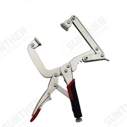2-In-1 Vigorous Pliers Diagonal Hole Pliers C- Clamp 4-Point Locking Plier With Swivel Pads