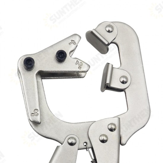 2-In-1 Vigorous Pliers Diagonal Hole Pliers C-Clamp Locking With Large V-Pads 2-In-1 Vigorous Pliers Diagonal Hole Pliers C-Clamp Locking With Large V-Pads