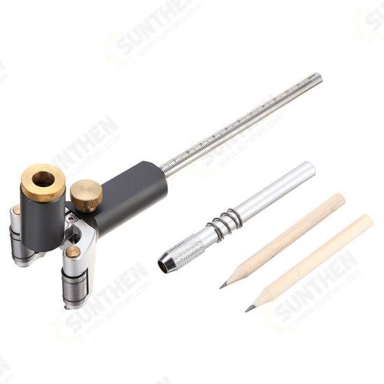 2 In 1 Woodworking Straight Line Linear Arc Scriber Tool with Pencil Scribe Tool Draw Circle Straight Tool 2 In 1 Woodworking Straight Line Linear Arc Scriber Tool with Pencil Scribe Tool Draw Circle Straight Tool
