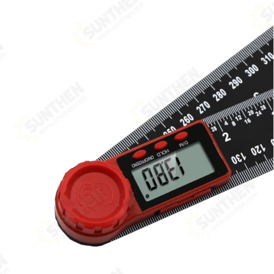 200/300mm 360 Degree LCD Digital Display Angle Ruler Inclinometer Goniometer Protractor Measuring Tool 0-300mm Measuring Ruler