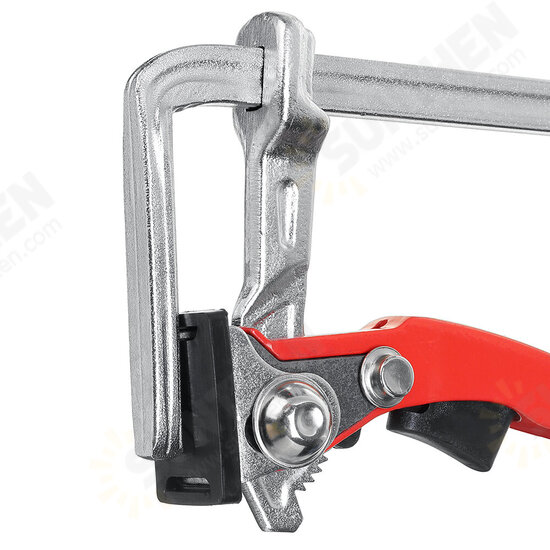 200mm Guide Rail F Clamp Ratchet F Clamp Manual Quick Fix Clamp Quick Clamping Tool for MFT Table and Guide Rail System Woodworking DIY Hand Tool 200mm Guide Rail F Clamp Ratchet F Clamp Manual Quick Fix Clamp Quick Clamping Tool for MFT Table and Guide Rail System Woodworking DIY Hand Tool