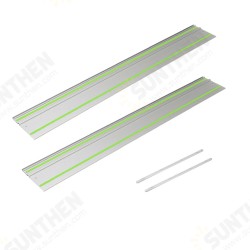 2PCS 750MM Guide Rail 2PCS Guide Rail ConnectorsFor Woodworking Tools Compatible withMakita or Festool Track Saws