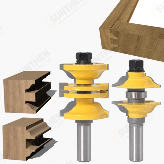 2Pcs 1/2 Inch/12mm Shank Milling Cutter Wood Carving Entry & Interior Door Ogee Router Bit Set For Wood Woodworking Machine 2Pcs 1/2 Inch/12mm Shank Milling Cutter Wood Carving Entry & Interior Door Ogee Router Bit Set For Wood Woodworking Machine