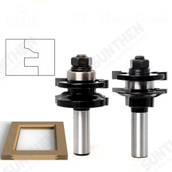 2Pcs 12mm 1/2 Inch Shank Router Bits Woodworking Cutter Door Window Engraving Tool Woodworking Tools