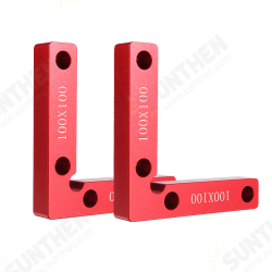 2Pcs Aluminium Alloy 90 Degree 100x100mm Precision Clamping Square Woodworking Machinist Square Positioning Right Angle Clamping Measure 2Pcs Aluminium Alloy 90 Degree 100x100mm Precision Clamping Square Woodworking Machinist Square Positioning Right Angle Clamping Measure