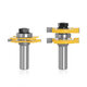 2pcs 1/2 Inch 12mm Shank Tongue Grooving Joint Router Bit T-Slot Tenon Milling Cutter for Wood Woodworking 2pcs 1/2 Inch 12mm Shank Tongue Grooving Joint Router Bit T-Slot Tenon Milling Cutter for Wood Woodworking