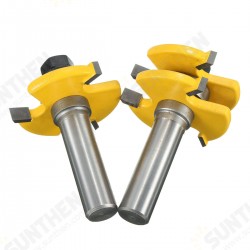 2pcs 1/2 Inch Shank Tongue & Groove Router Bit Set 3 Teeth T-shape Wood Milling Cutter 2pcs 1/2 Inch Shank Tongue & Groove Router Bit Set 3 Teeth T-shape Wood Milling Cutter