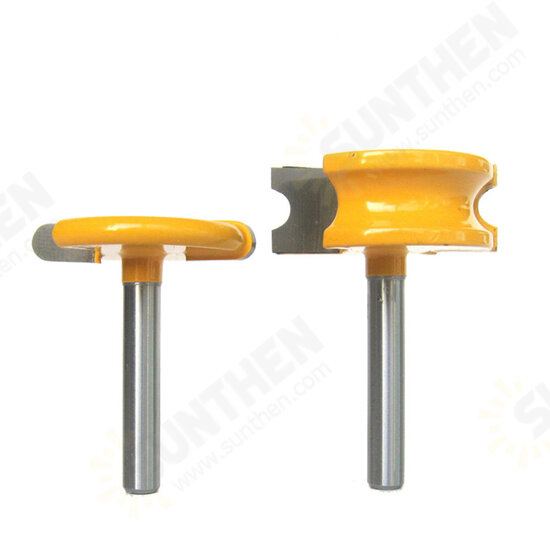2pcs 1/4inch Shank Flute and Bead Router Bit Arc Woodwork T-Shaped Tenon Bits Slotting Router Bit Set Milling Cutter for Wood 2pcs 1/4inch Shank Flute and Bead Router Bit Arc Woodwork T-Shaped Tenon Bits Slotting Router Bit Set Milling Cutter for Wood