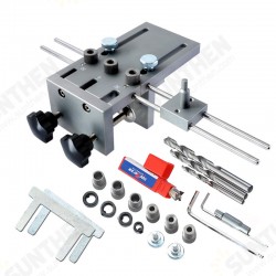 3 In 1 Dowelling Jig 6/8/10mm Wood Drilling Guide Locator Adjustable Dowel Jig Kit For DIY Woodworking Tool
