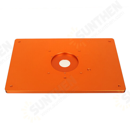 300mm Trimming Machine Flip Plate Aluminum Router Table Insert Plate with Bushing and Cover for Electric Wood Milling Guide Table 300mm Trimming Machine Flip Plate Aluminum Router Table Insert Plate with Bushing and Cover for Electric Wood Milling Guide Table