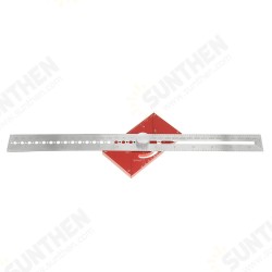350mm Multifunctional Angle Drawing Ruler with Imperial and Metric Scale Hole Positioning Ruler Woodworking Scriber 350mm Multifunctional Angle Drawing Ruler with Imperial and Metric Scale Hole Positioning Ruler Woodworking Scriber