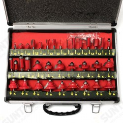 35Pcs 1/4 Inch Shank Tungsten Carbide Tip Router Bit Set Wood Working Tool