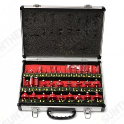 35Pcs 1/4 Inch Shank Tungsten Carbide Tip Router Bit Set Wood Working Tool