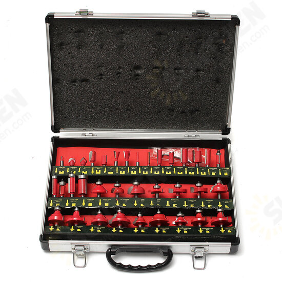 35Pcs 1/4 Inch Shank Tungsten Carbide Tip Router Bit Set Wood Working Tool 35Pcs 1/4 Inch Shank Tungsten Carbide Tip Router Bit Set Wood Working Tool