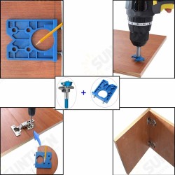 35mm Concealed Hinge Boring Jig Drill Guide Set for Wood Processing Drilling Template DIY Tool 35mm Concealed Hinge Boring Jig Drill Guide Set for Wood Processing Drilling Template DIY Tool