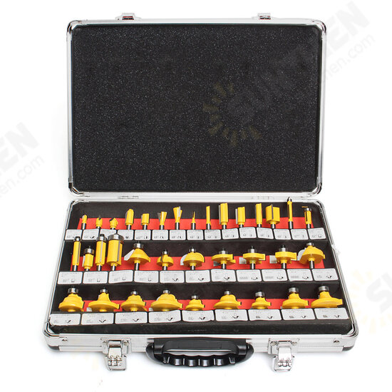 35pcs 1/4 Inch Router Bit Set Tungsten Carbide Woodworking Cutter Rotary Tool 35pcs 1/4 Inch Router Bit Set Tungsten Carbide Woodworking Cutter Rotary Tool