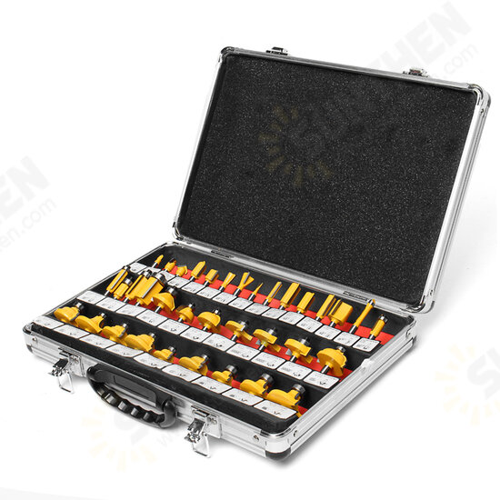 35pcs 1/4 Inch Router Bit Set Tungsten Carbide Woodworking Cutter Rotary Tool 35pcs 1/4 Inch Router Bit Set Tungsten Carbide Woodworking Cutter Rotary Tool