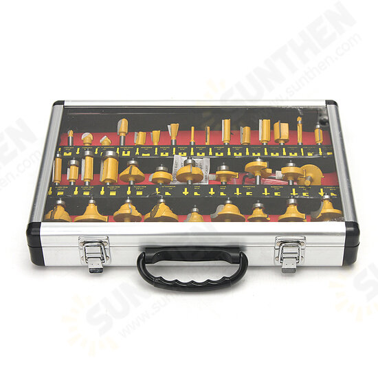 35pcs 1/4 Inch Router Bit Set Tungsten Carbide Woodworking Cutter Rotary Tool 35pcs 1/4 Inch Router Bit Set Tungsten Carbide Woodworking Cutter Rotary Tool