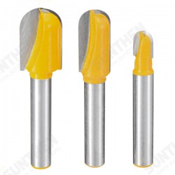 3pcs 1/4 Inch Shank Core Box Router Bit Set Deep Round Bottom Cutter For Wood Working 3pcs 1/4 Inch Shank Core Box Router Bit Set Deep Round Bottom Cutter For Wood Working
