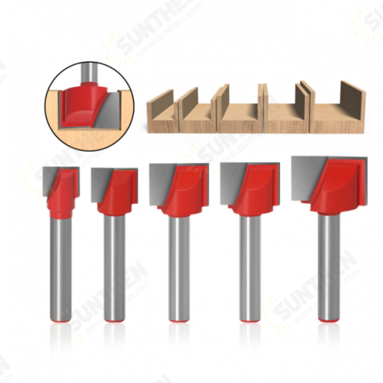 4/5pcs 6mm Shank Cleaning Bottom Router Bit Set Double Flute Tipped Cutter Carbide Planing Tool 4/5pcs 6mm Shank Cleaning Bottom Router Bit Set Double Flute Tipped Cutter Carbide Planing Tool