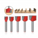 4/5pcs 6mm Shank Cleaning Bottom Router Bit Set Double Flute Tipped Cutter Carbide Planing Tool 4/5pcs 6mm Shank Cleaning Bottom Router Bit Set Double Flute Tipped Cutter Carbide Planing Tool