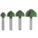 4/5pcs Set 6mm Shank Ball Router Bit Cove Milling Bit Core Solid Carbide End Mill Cutter 4/5pcs Set 6mm Shank Ball Router Bit Cove Milling Bit Core Solid Carbide End Mill Cutter