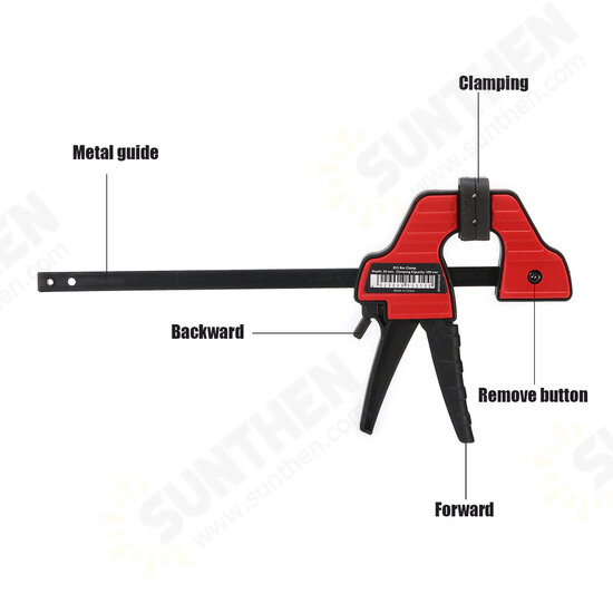 4/6/12/18 Inch Plastic F Clamp Heavy Duty Holder Quick Release Parallel Wood Tool Woodworking Clamp 4/6/12/18 Inch Plastic F Clamp Heavy Duty Holder Quick Release Parallel Wood Tool Woodworking Clamp