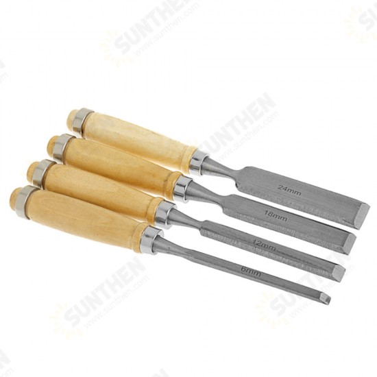 4Pcs Wood Carving Roughing Hand Chisel Tool Kit Set Working Professional Gouges 4Pcs Wood Carving Roughing Hand Chisel Tool Kit Set Working Professional Gouges